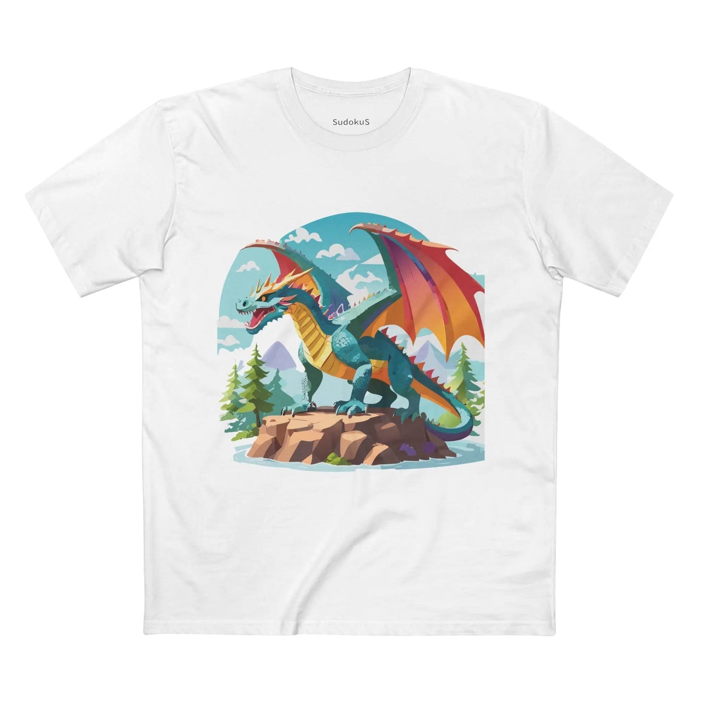 Dragon Graphic Unisex 100 Cotton Staple Tee 29