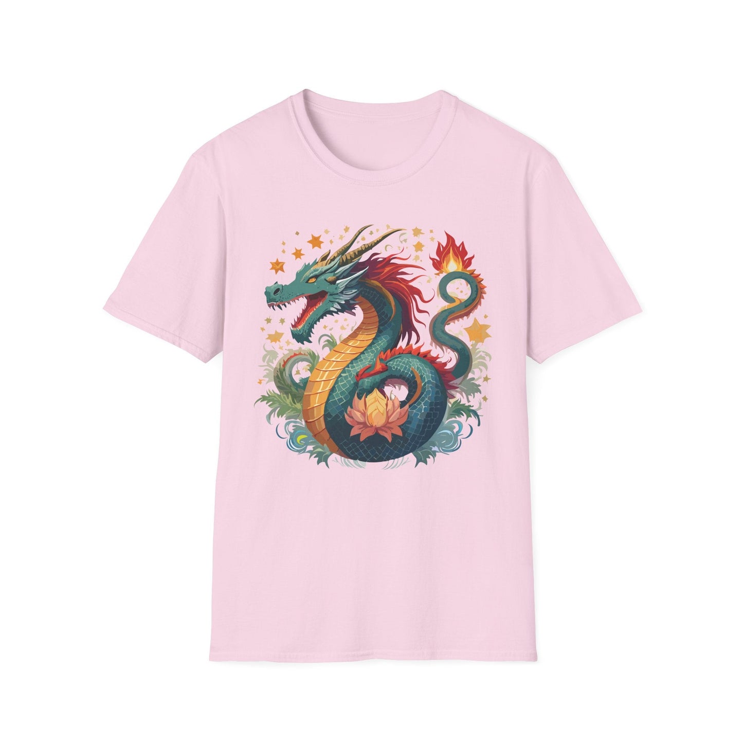 Dragon Graphic Unisex 100 Cotton Tee with Animal Artwork Design 1