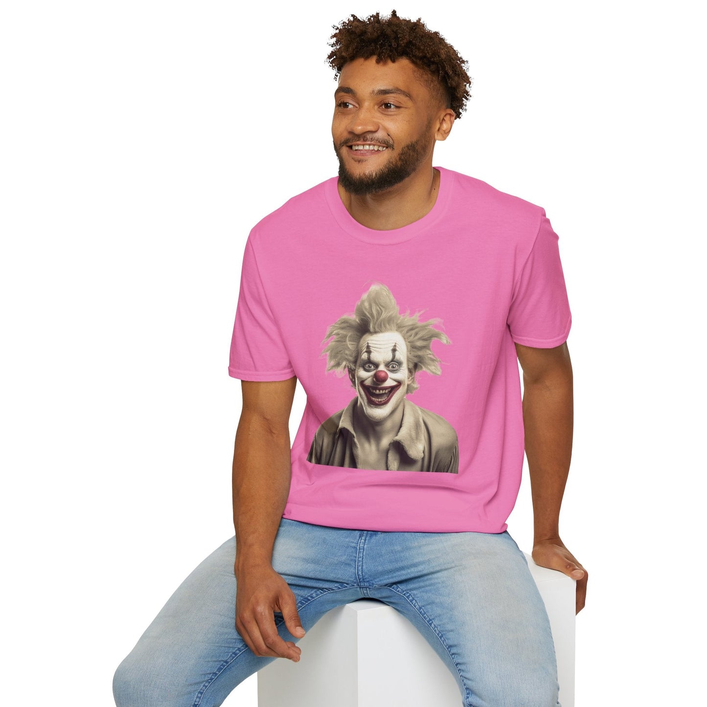 Clown Shirt Unisex T Shirt Funny Man Circus Shirt Scary Man Shirt Softstyle Gildan 64000