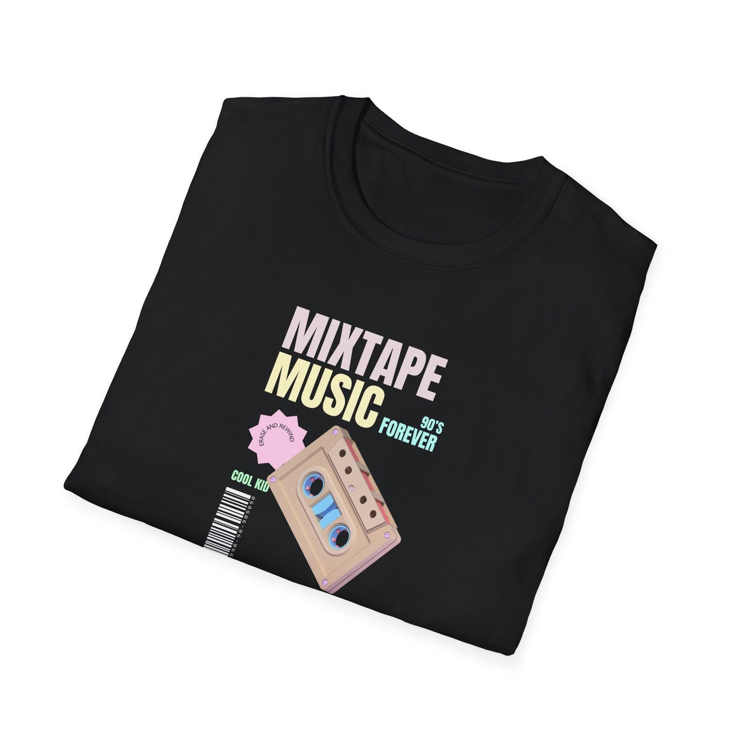 Mixtape Music T-Shirt Unisex Cotton Retro Cassette Graphic Tee