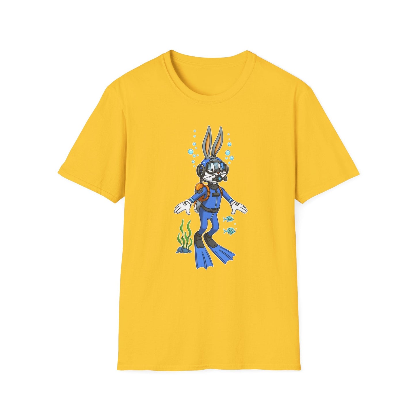 Bugs Bunny T Shirt Unisex Short Sleeve Cartoon Tee Gildan Softstyle 64000 Cotton