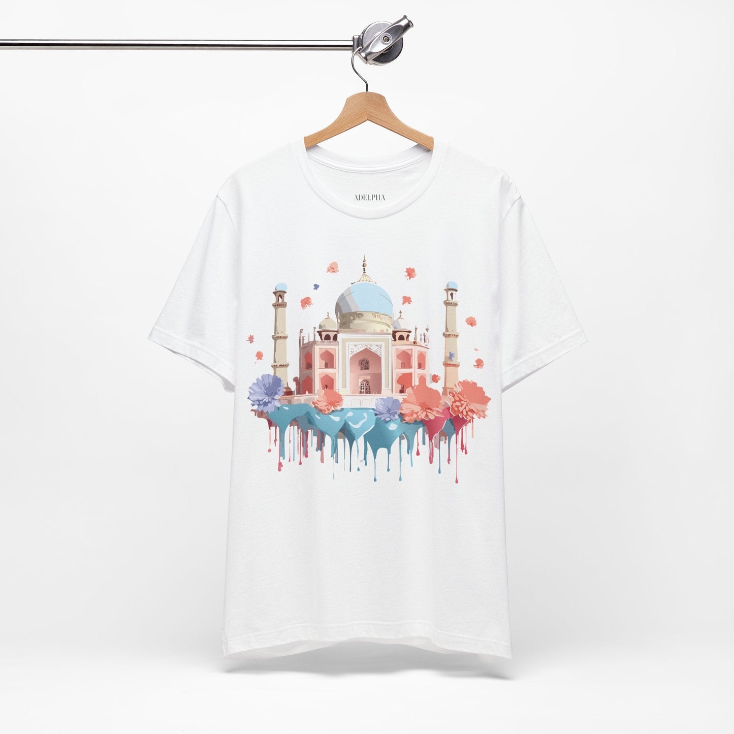 Unisex Taj Mahal Graphic Tee Vintage Inspired Shirt By Adelpha Art Design Collection