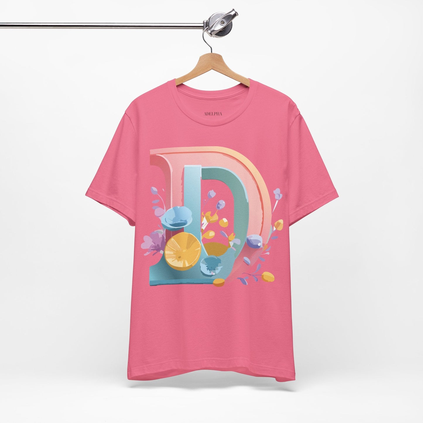 Adelpha Letter D Shirt Unisex Graphic Tee Short Sleeve Vintage Inspired Art Design