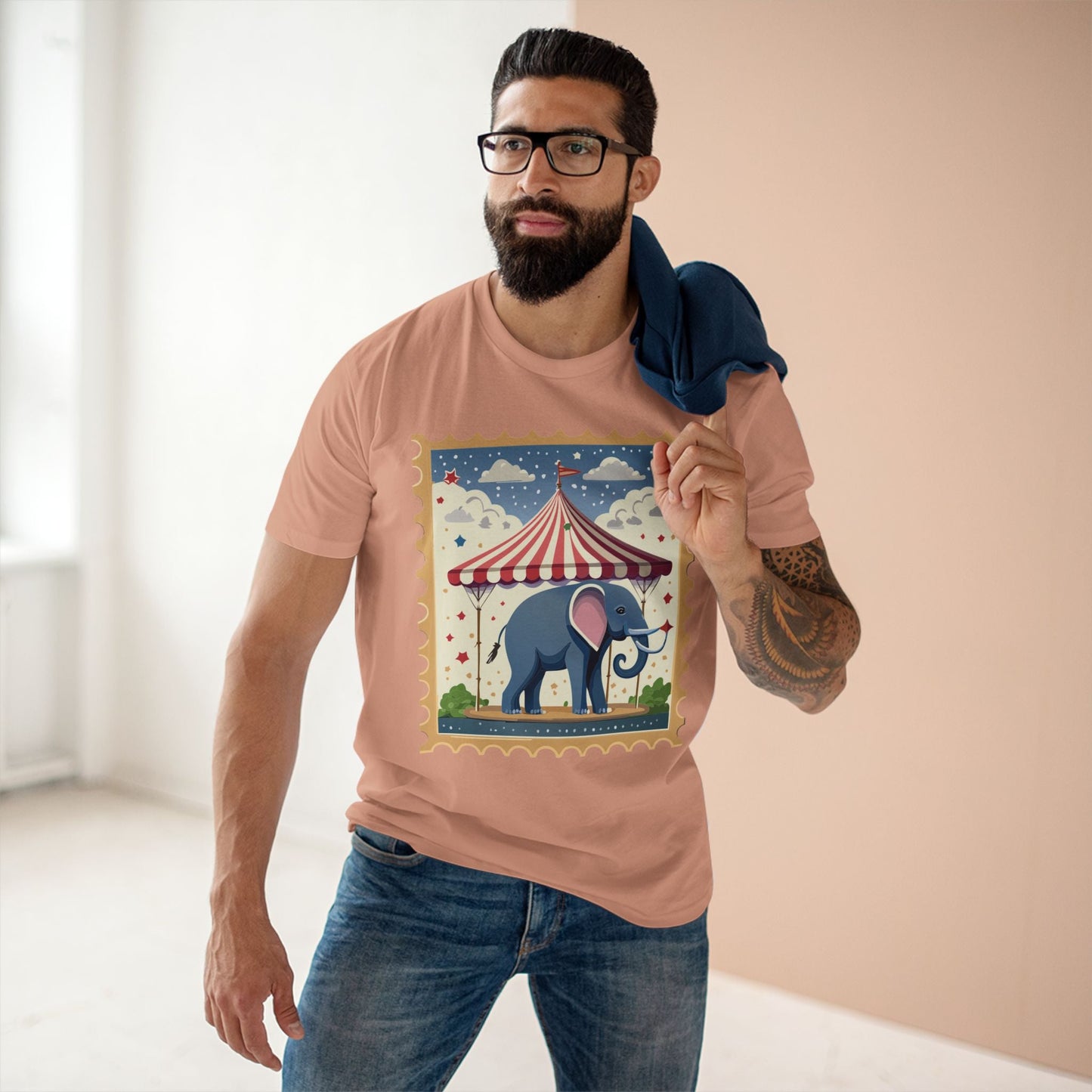Stamp Shirt Postage Stamp Tee Unisex Premium Cotton Original Art Design Retro2Nova Collection