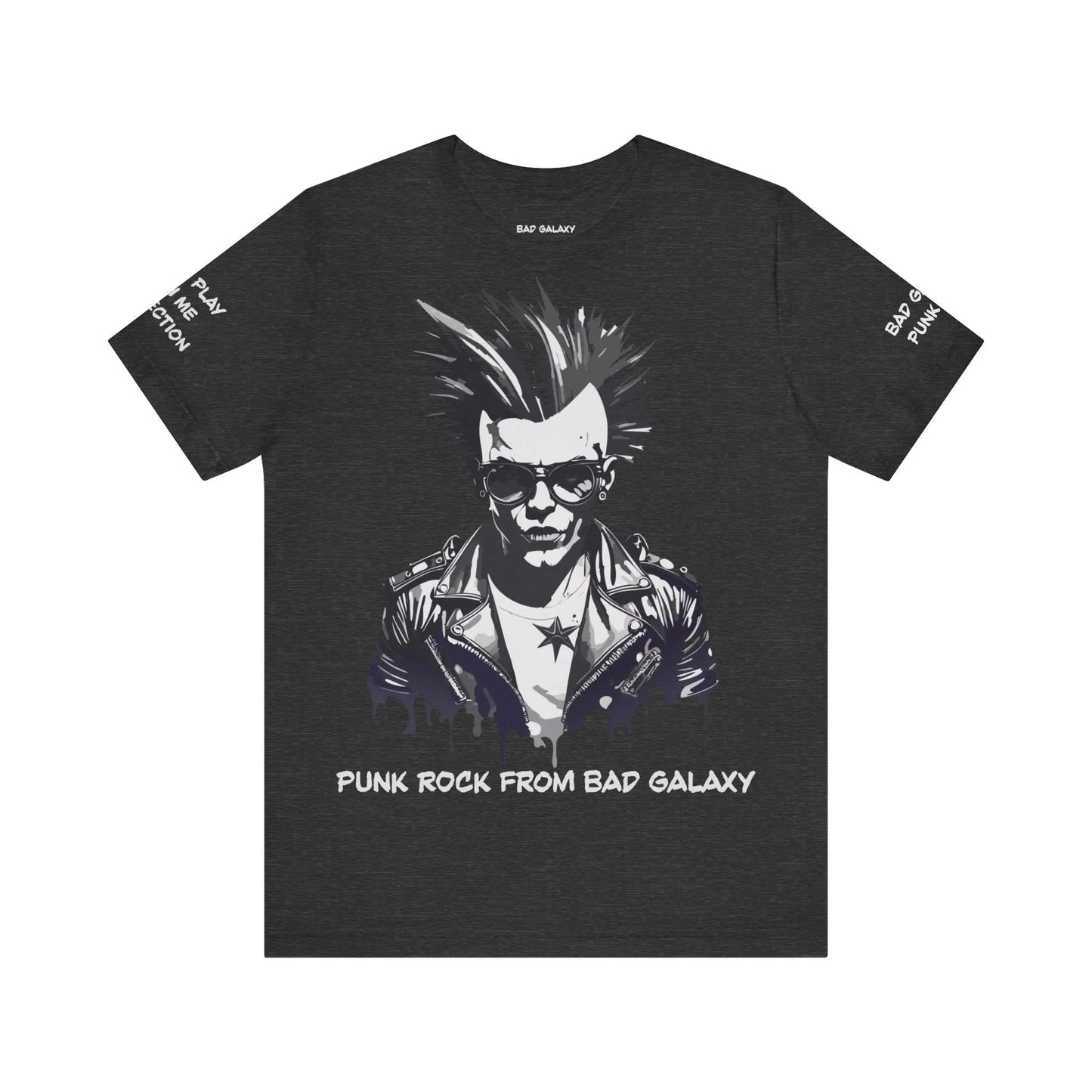 Bad Galaxy Punk Rock Tee Shirt Lightweight Fabric Made To Order 100 Percent Cotton Eco Friendly Inks