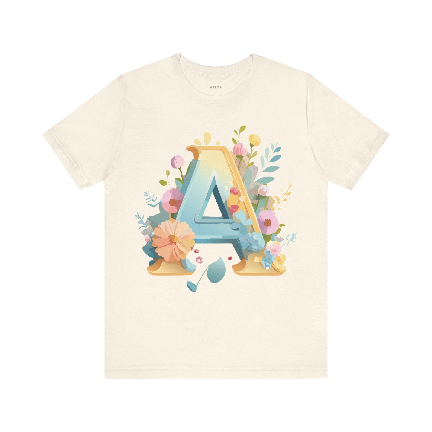 Letter A Shirt Graphic Tee Unisex Vintage Inspired Adelpha Art Jersey Short Sleeve