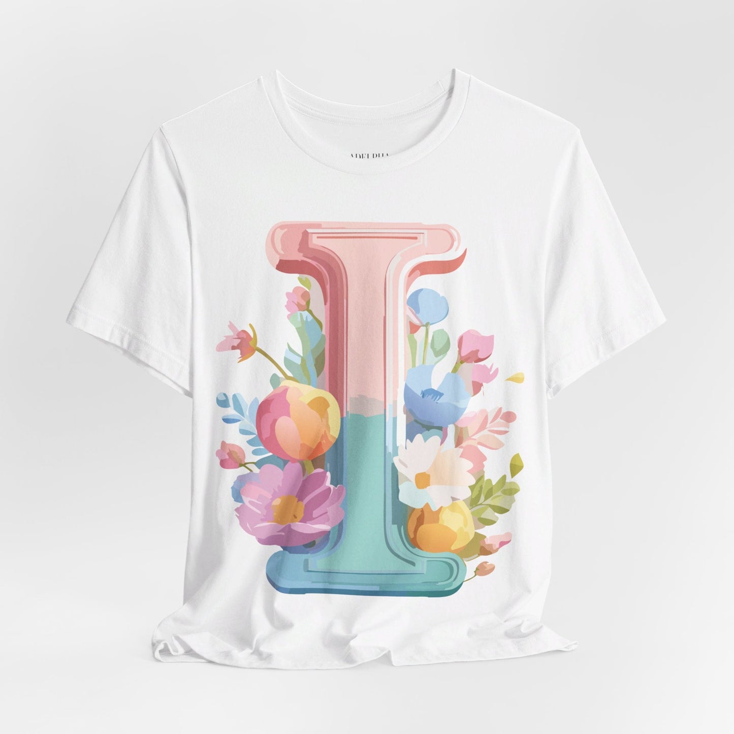 Letter I Shirt Unisex Graphic Tee Adelpha Premium Soft Cotton Vintage Inspired Artwork