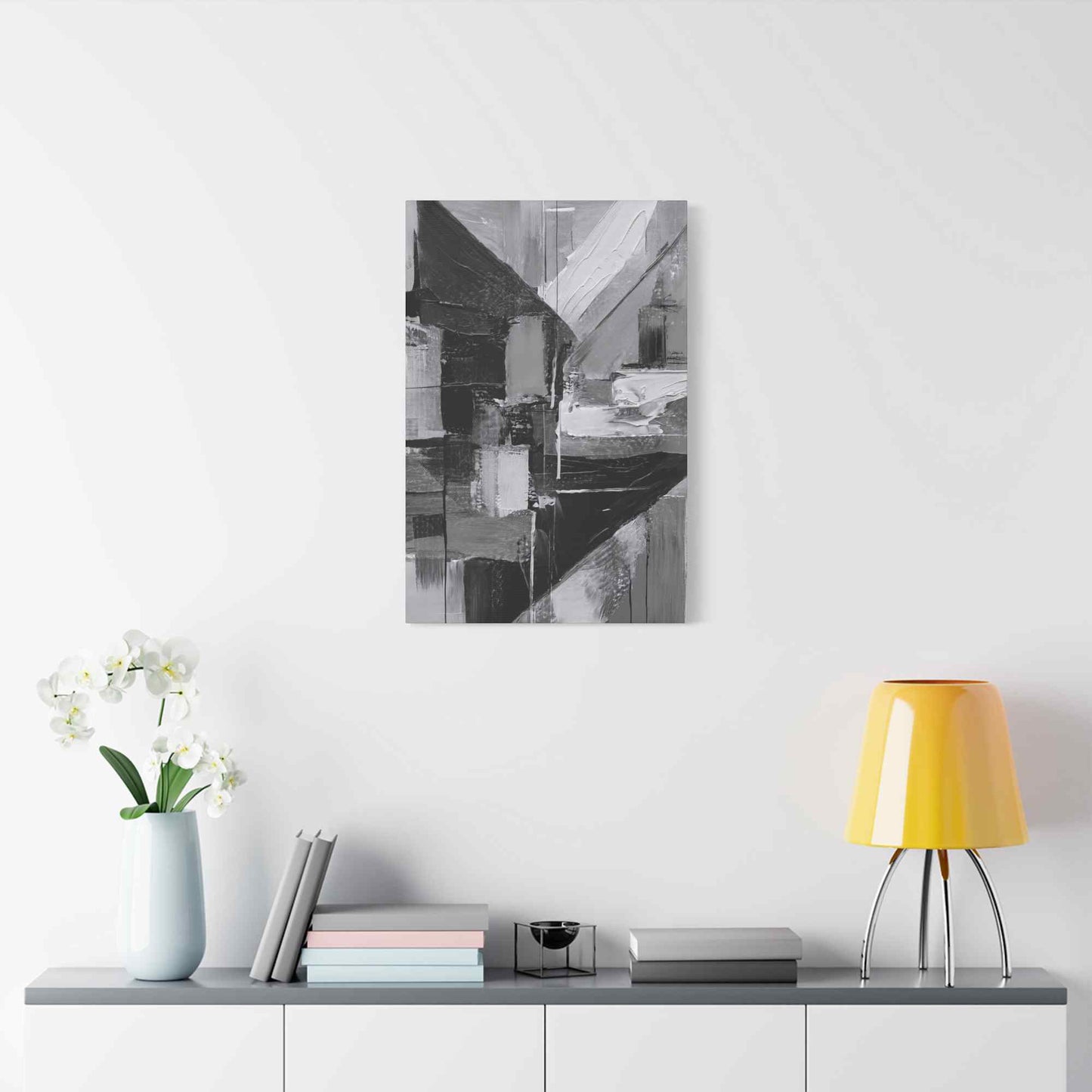 Black Abstract Painting Print Canvas 20x24,20x30,24x30, 24x32,24x36,30x40, 32x48,36x48,40x60 Pine-Wood Inner Frame ABS-18