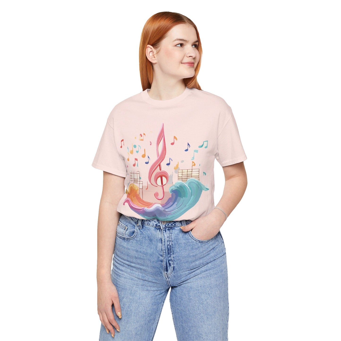 Music Graphic Unisex 100 Cotton Vintage Art with Musical Elements Tee 30