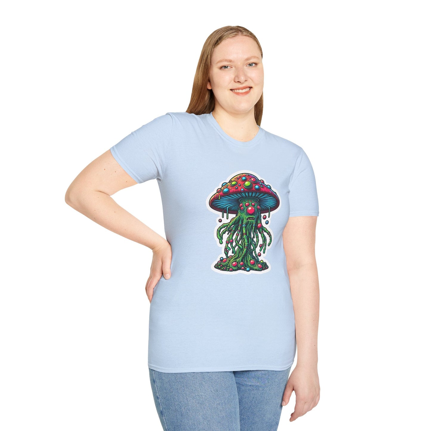 Mashroom Tee Shirt Unisex Funny Mashroom Shirt With Fungus Art Design Gildan Softstyle 64000