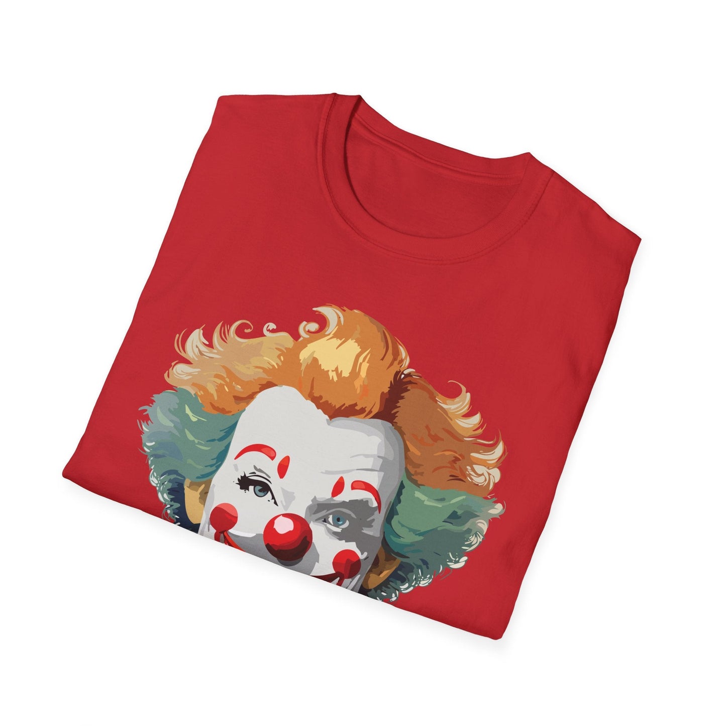 Unisex Short Sleeve Softstyle Clown T Shirt With Funny Man Circus Theme Tee Gildan 64000