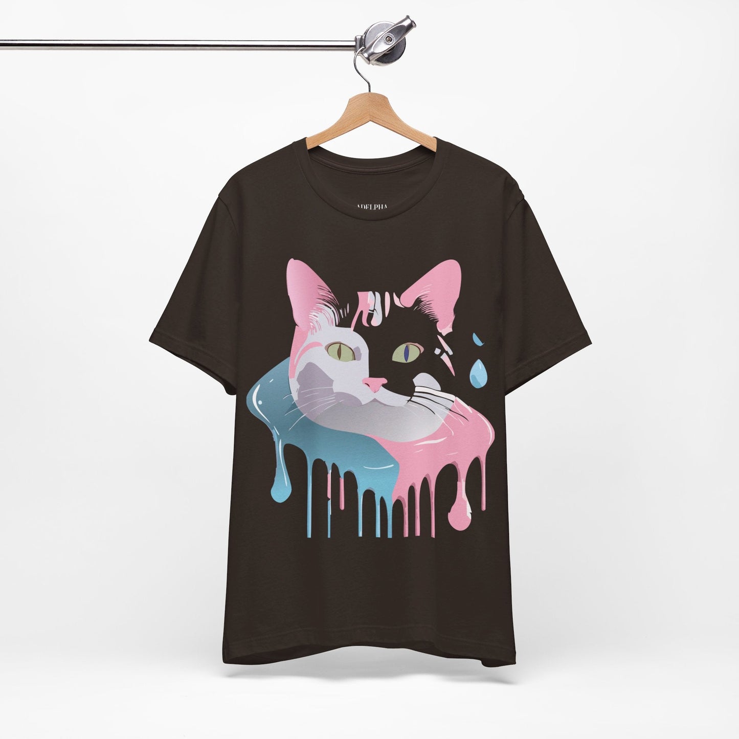 Cat Graphic Tee Unisex Short Sleeve T Shirt Adelpha Vintage Inspired Design