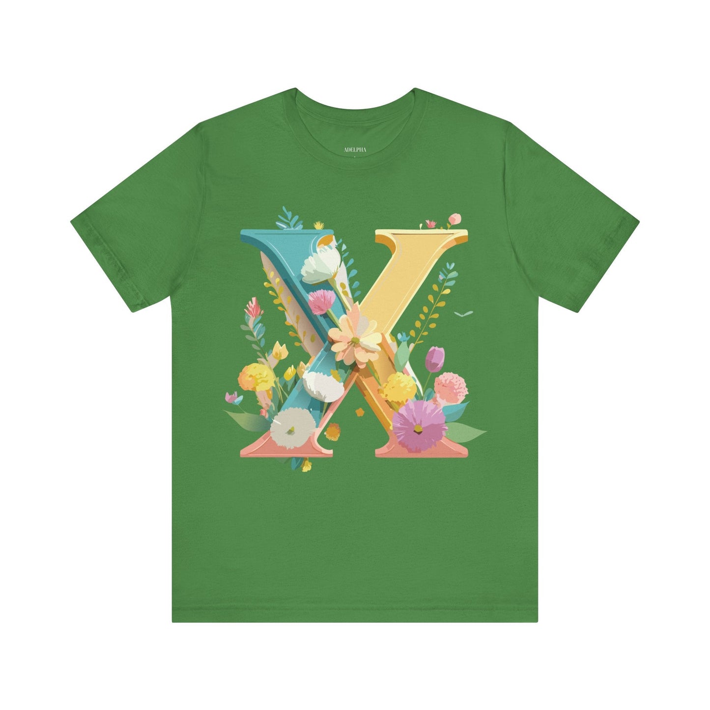 Letter X Shirt Unisex Graphic Tee Adelpha Vintage Inspired Artwork Short Sleeve Edition