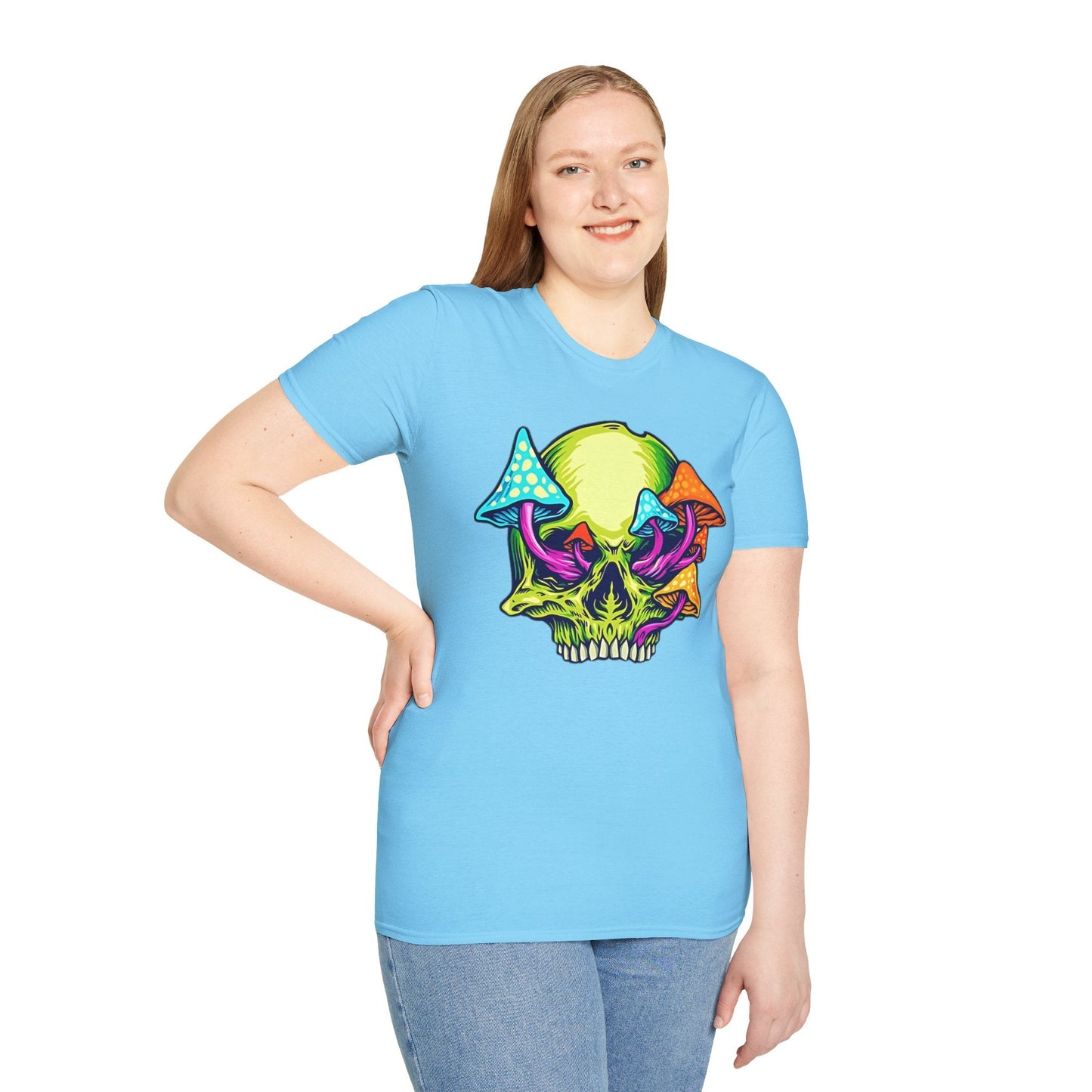 Skull Graphic Unisex Cotton T-shirt with Skeleton Artwork Design 19