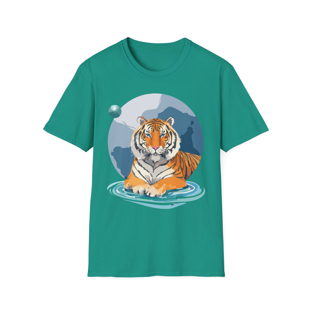 Majestic Tiger Illustration T-Shirt | Tiger Graphic Tee