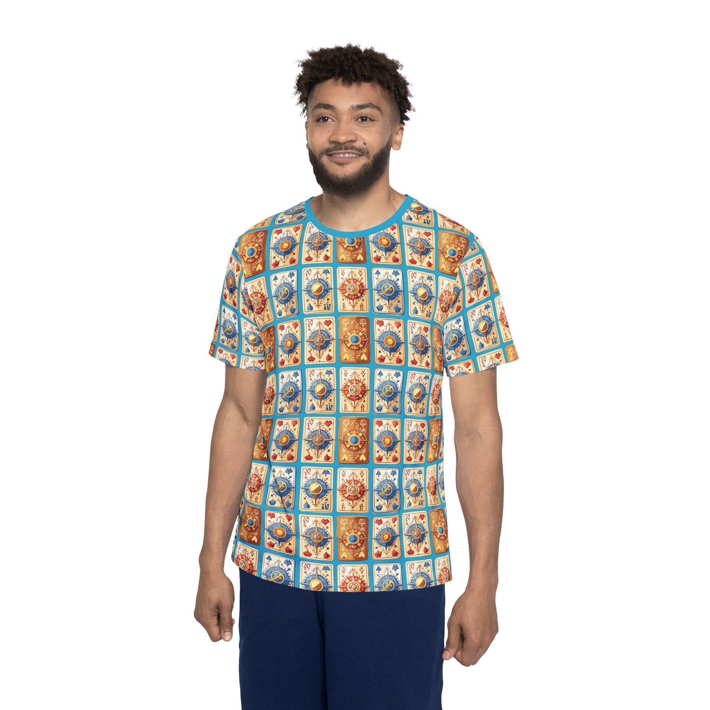 Unisex Poly T-Shirt with Abstract Graphic Design Print