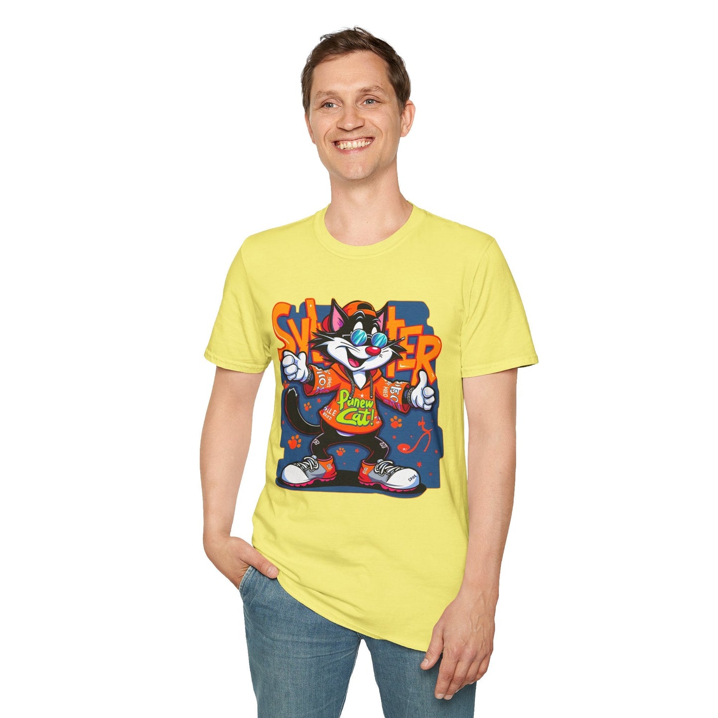 Funny Cartoon Animals Tee Shirt Unisex Gildan Softstyle 64000 Graphic Cartoon Tee