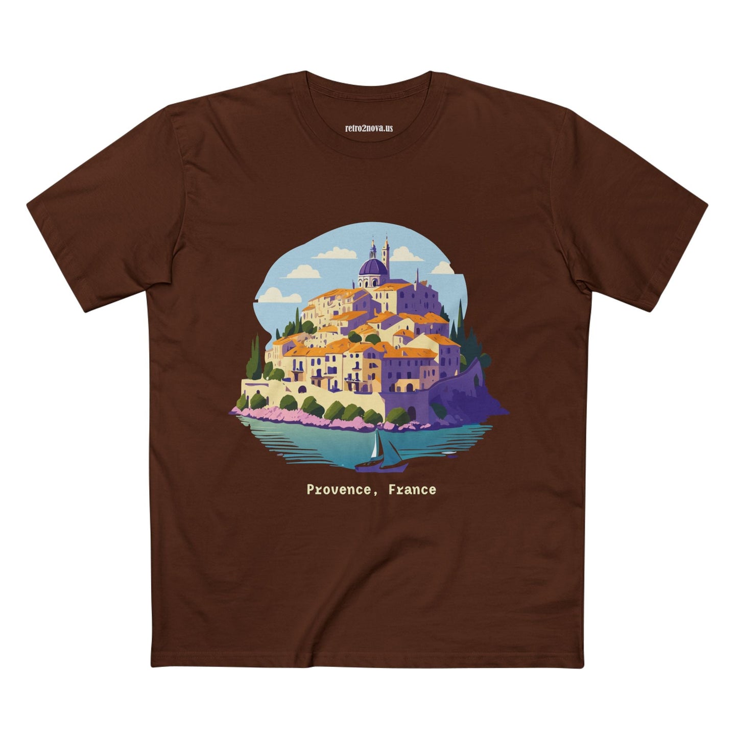 Travel Shirt Provence Tourist Unisex Premium Cotton Tee With Original Art Design Retro2Nova