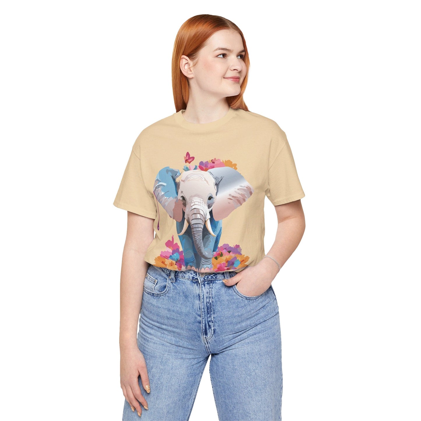 Elephant Graphic Tee From Adelpha Unisex Vintage Inspired Art Design Tee Shirt For Everyday Wear