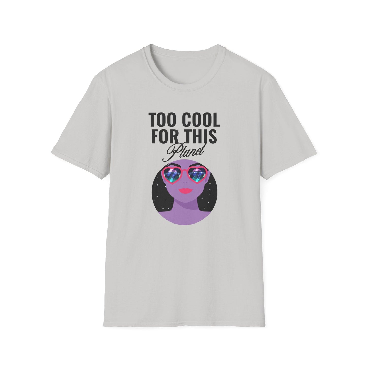 Too Cool For This Planet TShirt  Retro Alien Sunglasses Graphic Tee
