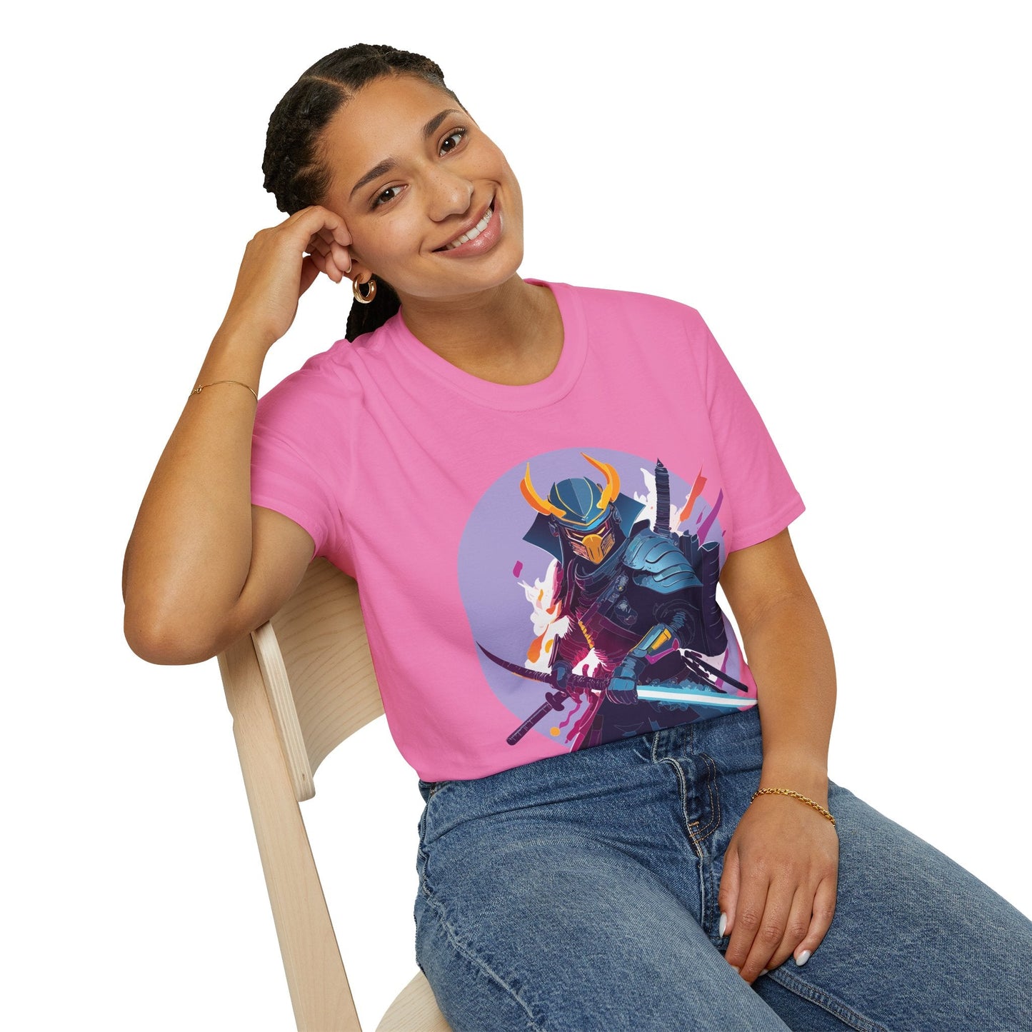 Samurai Shirt Unisex Softstyle Tee 100 Percent Ring Spun Cotton Comfortable Everyday Wear