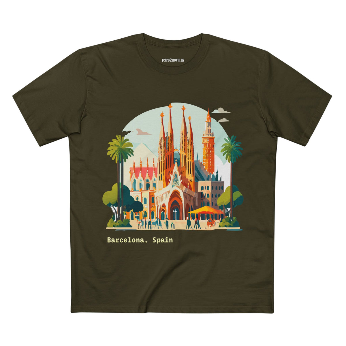 Sagrada Familia Barcelona Illustration Tee | Spain Travel Shirt
