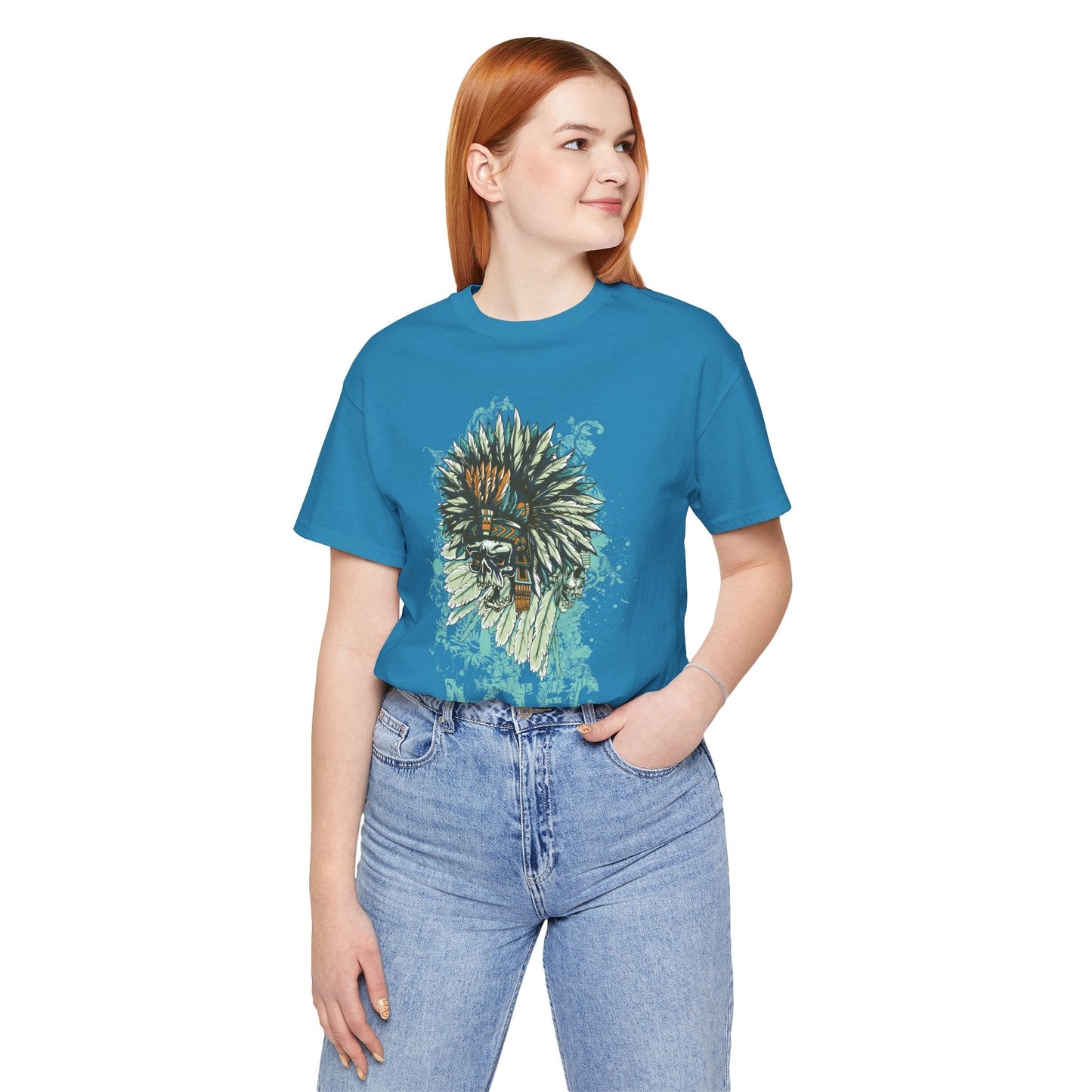 Skull Graphic Design Unisex Cotton Tee Shirt Art-14
