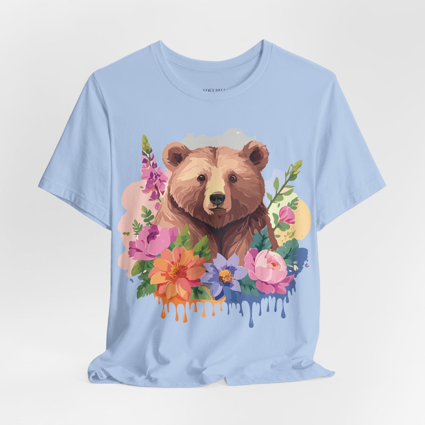 Bear Graphic Unisex 100 Cotton Short Sleeve Art Design Vintage T-Shirt 1