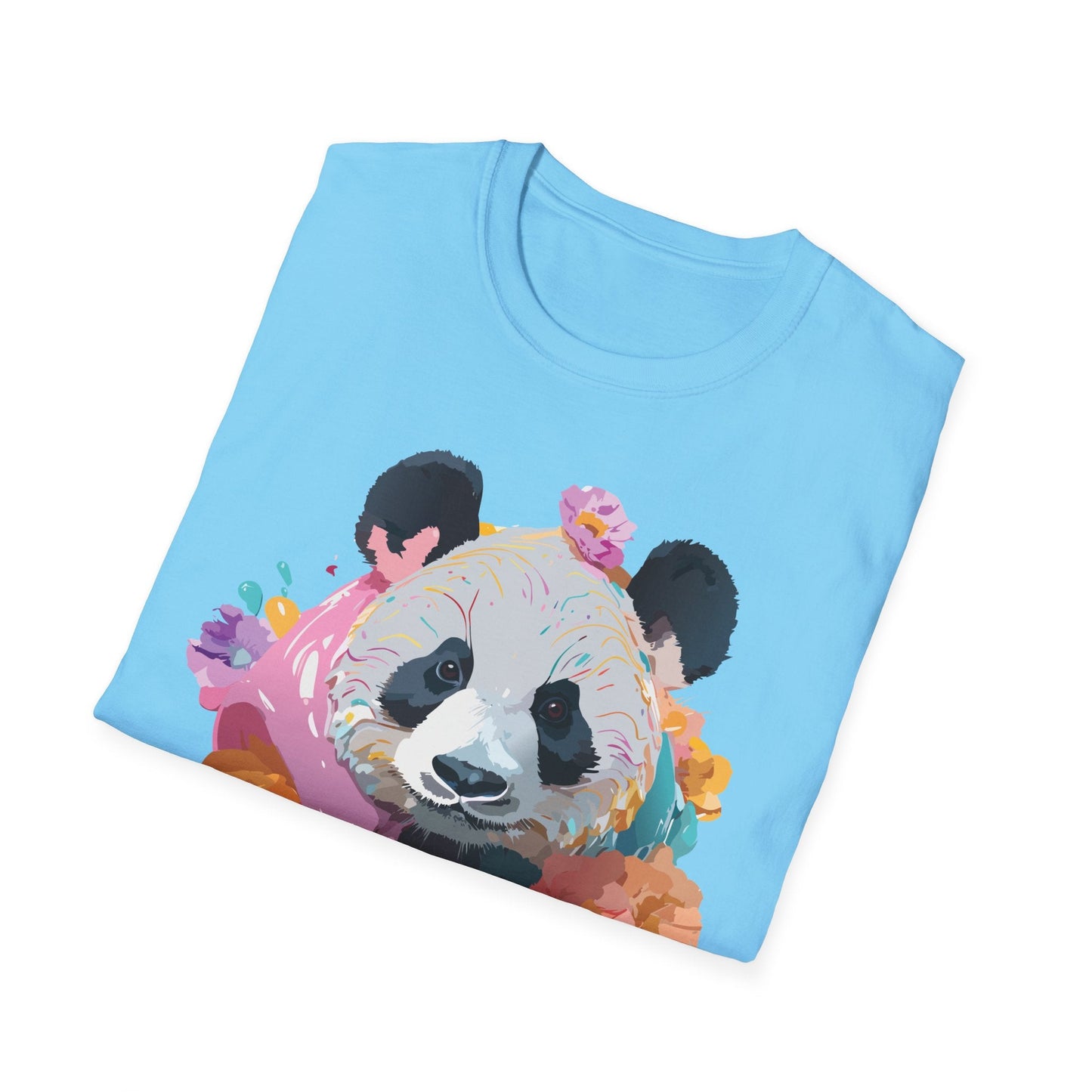 Gildan Softstyle Panda Shirt Unisex T Shirt With Panda Animal Design 100 Percent Cotton Tee