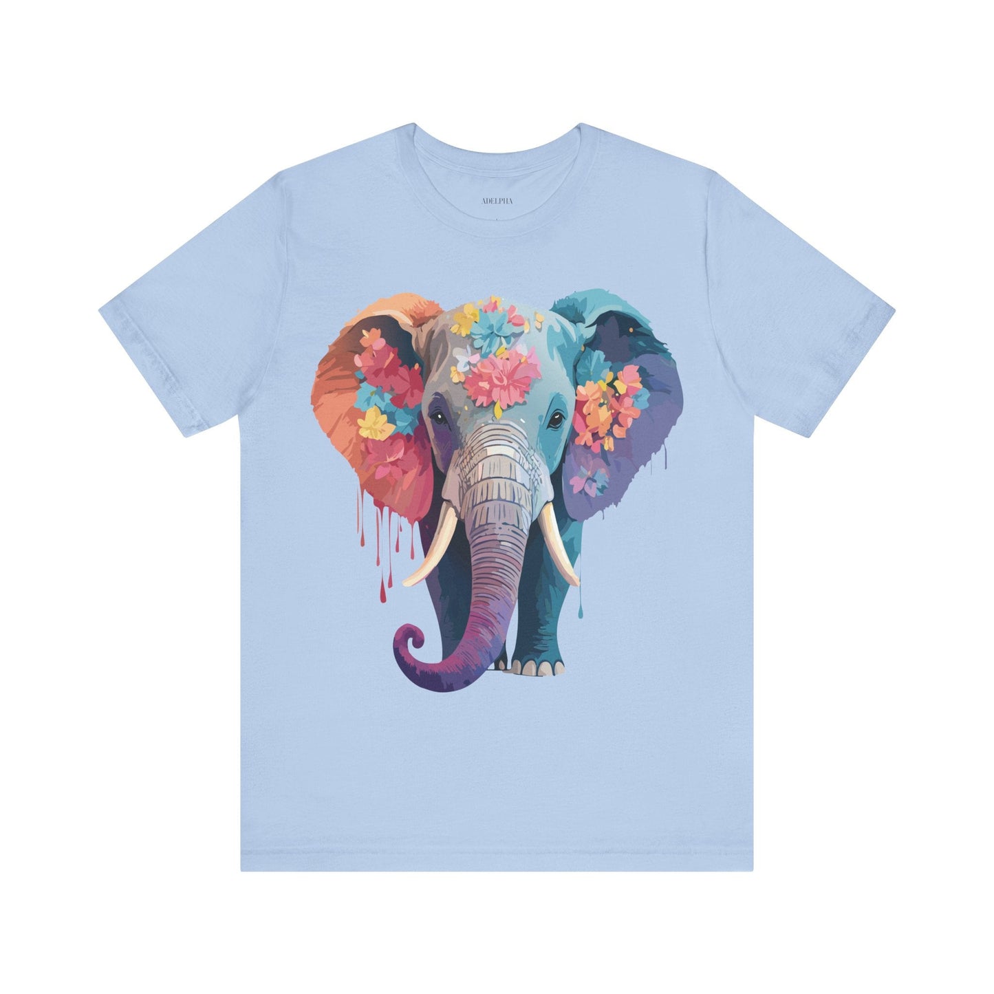 Elephant Graphic Tee By Adelpha Unisex Short Sleeve Shirt With Vintage Artwork Design