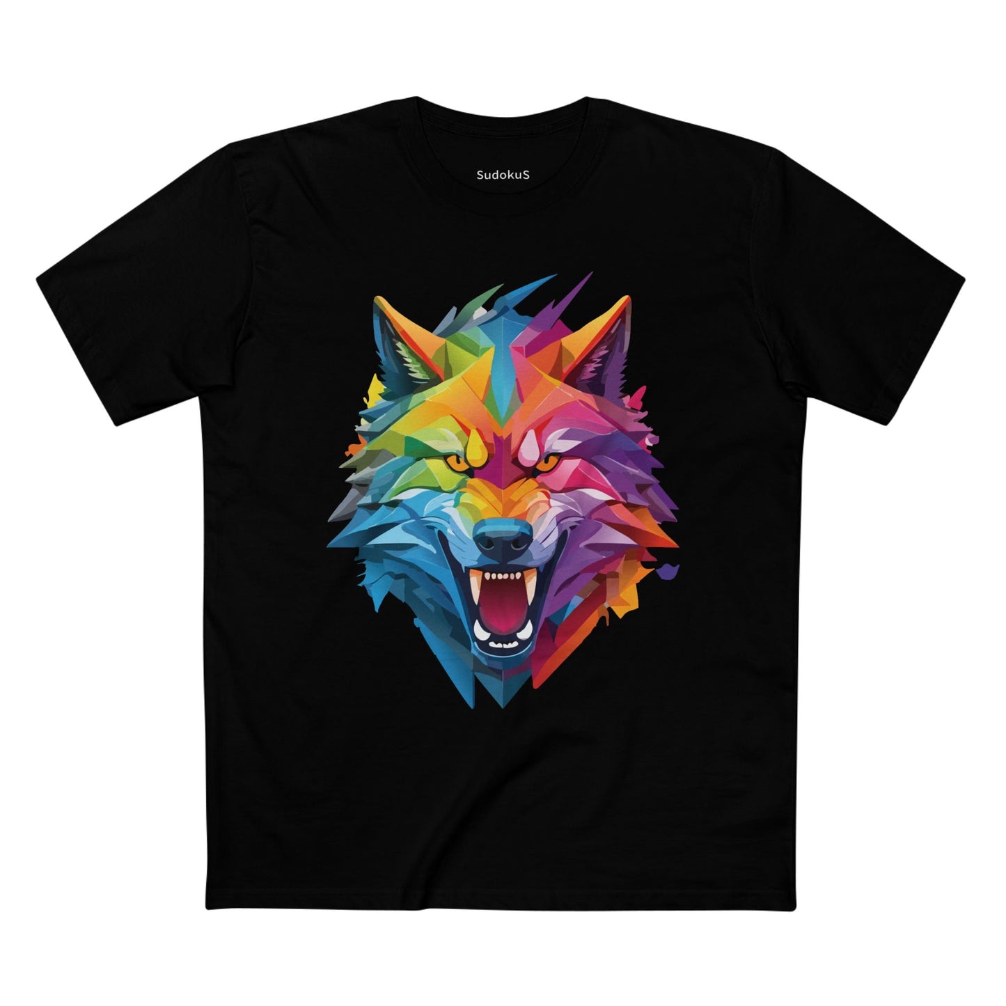 Wolf Graphic Unisex 100 Cotton Staple Tee with Animal Design Artwork 18