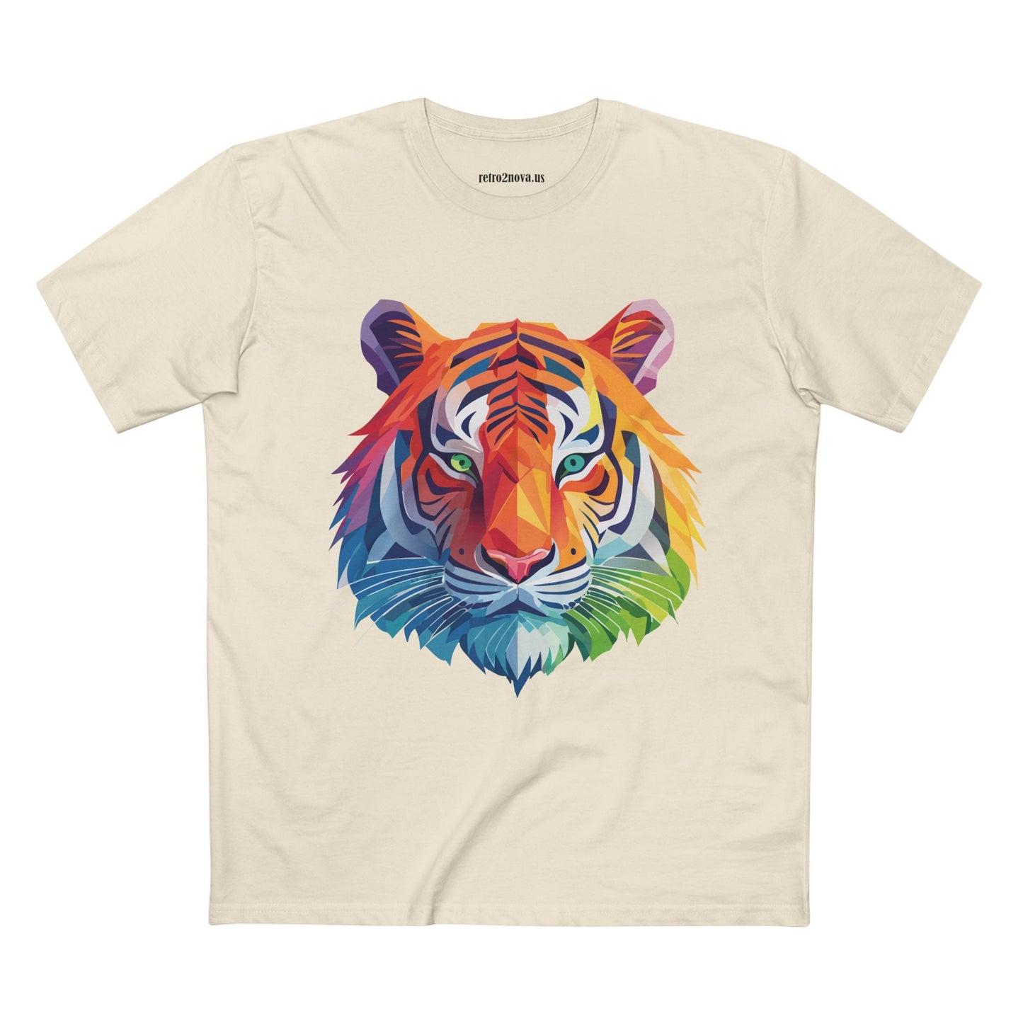 Tiger Animal Shirt Unisex Premium Cotton Tee With Original Art Design Retro2Nova Art Collection Exclusive Art Print
