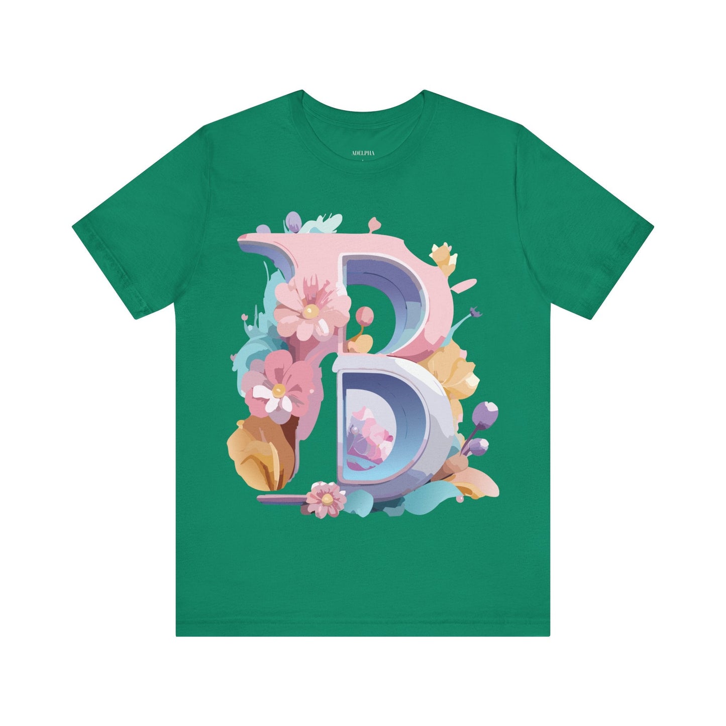 Letter B Shirt Graphic Tee Unisex Vintage Inspired Artwork Adelpha Art Design Short Sleeve