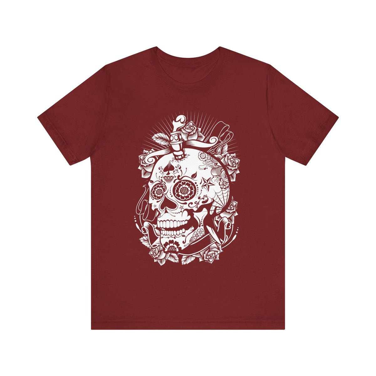 Skull Graphic Unisex Cotton Bella+Canvas Tee with Art Design