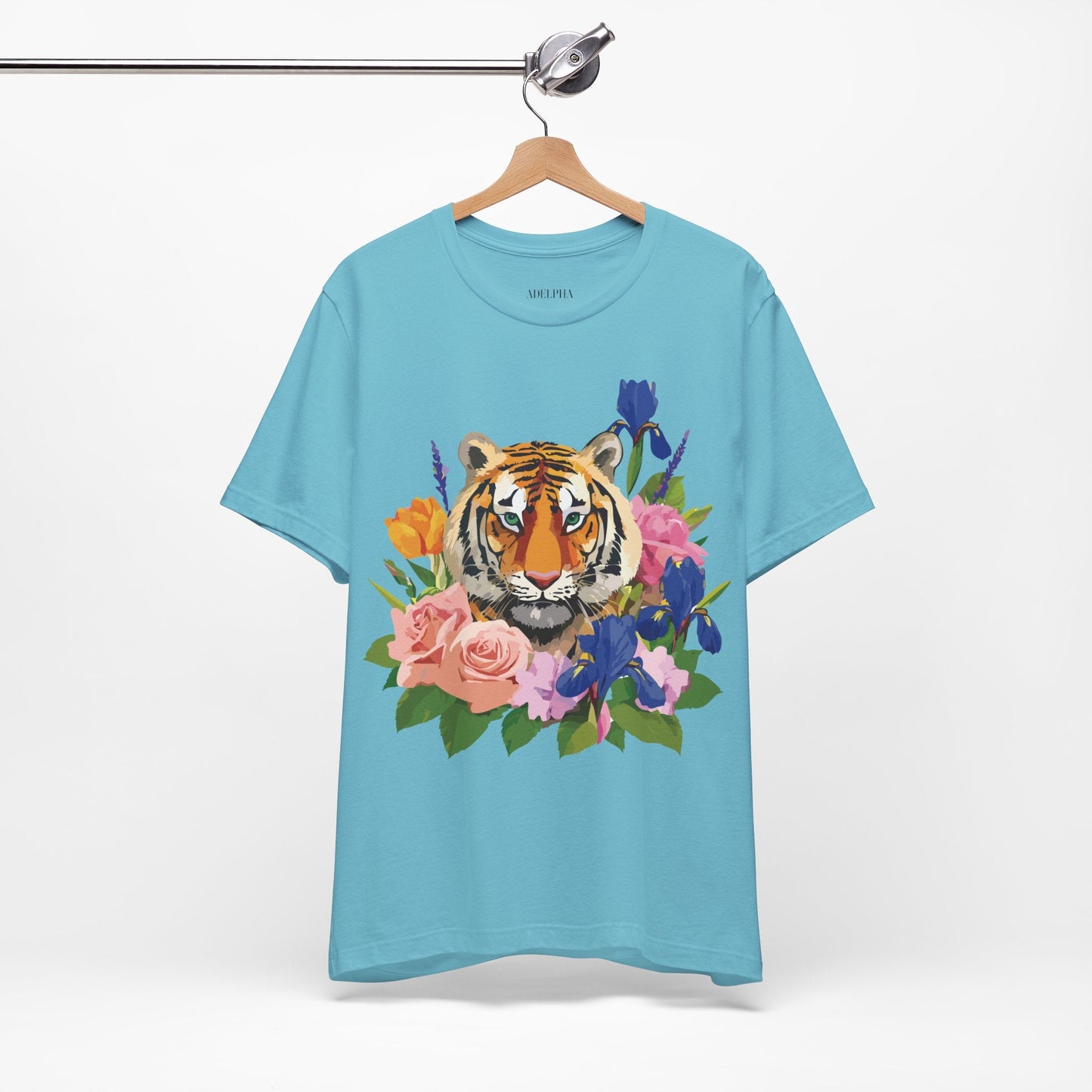 Tiger Graphic Unisex 100 Cotton Vintage Art with Animal Tee 8
