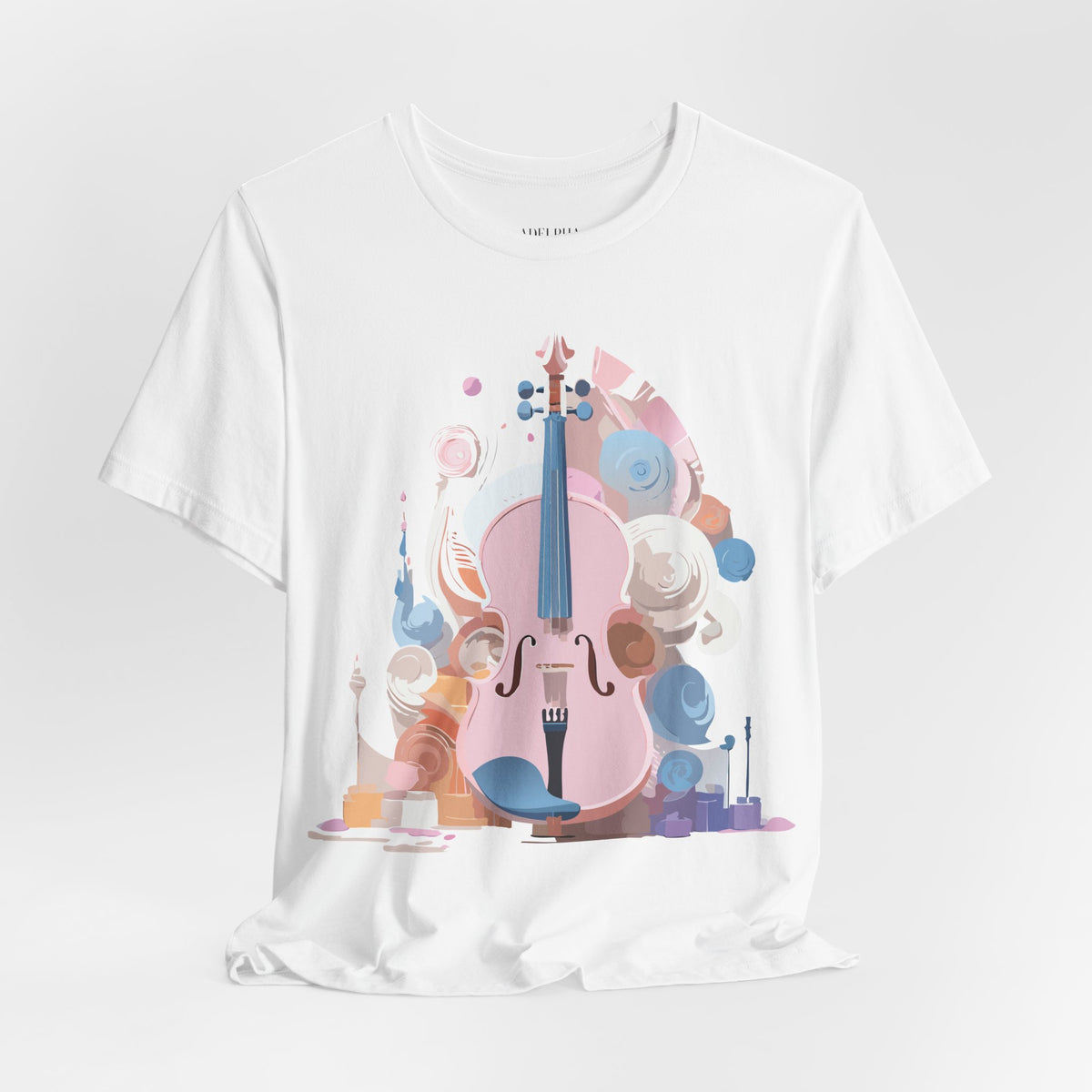 Music Graphic Unisex Cotton Bella+Canvas Tee with Art Design n190