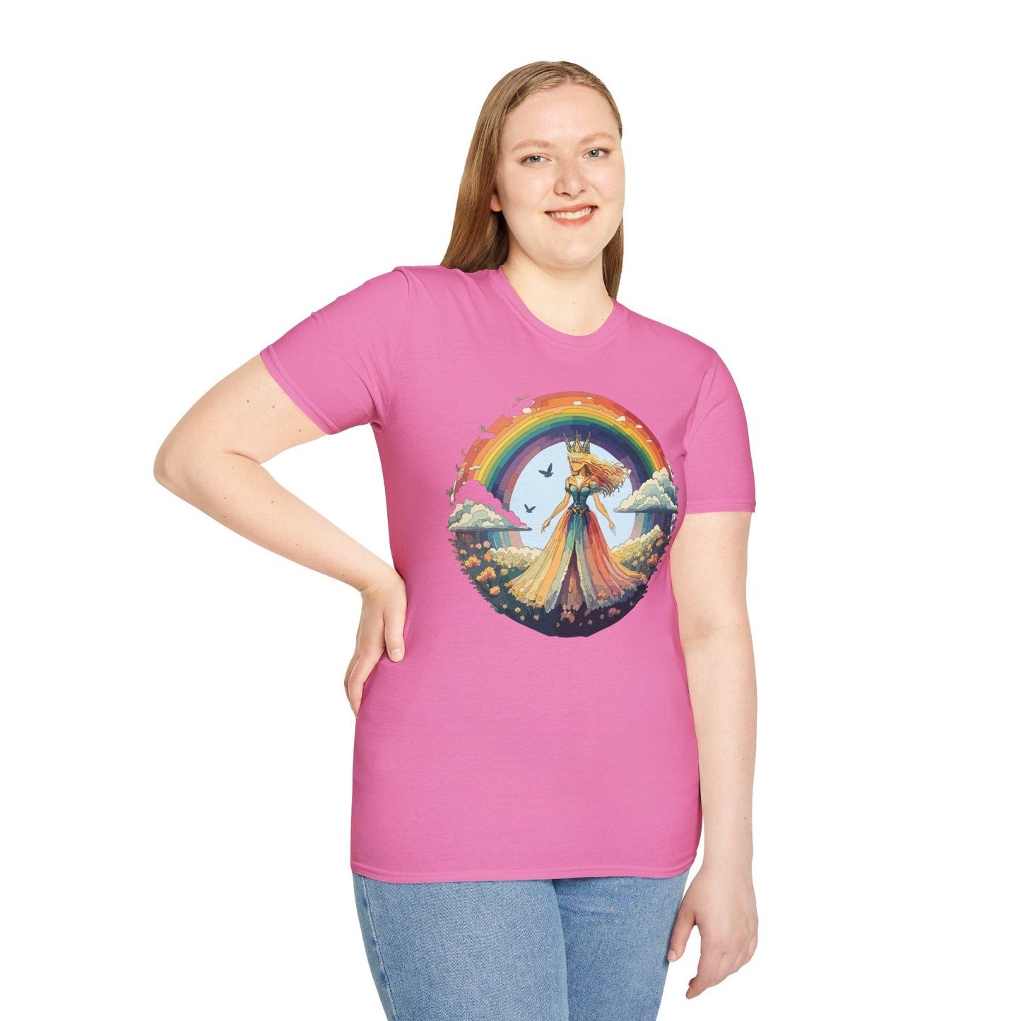 Womens Graphic T Shirt Art Design Tee Softstyle 64000 Unisex Lightweight Cotton Fabric