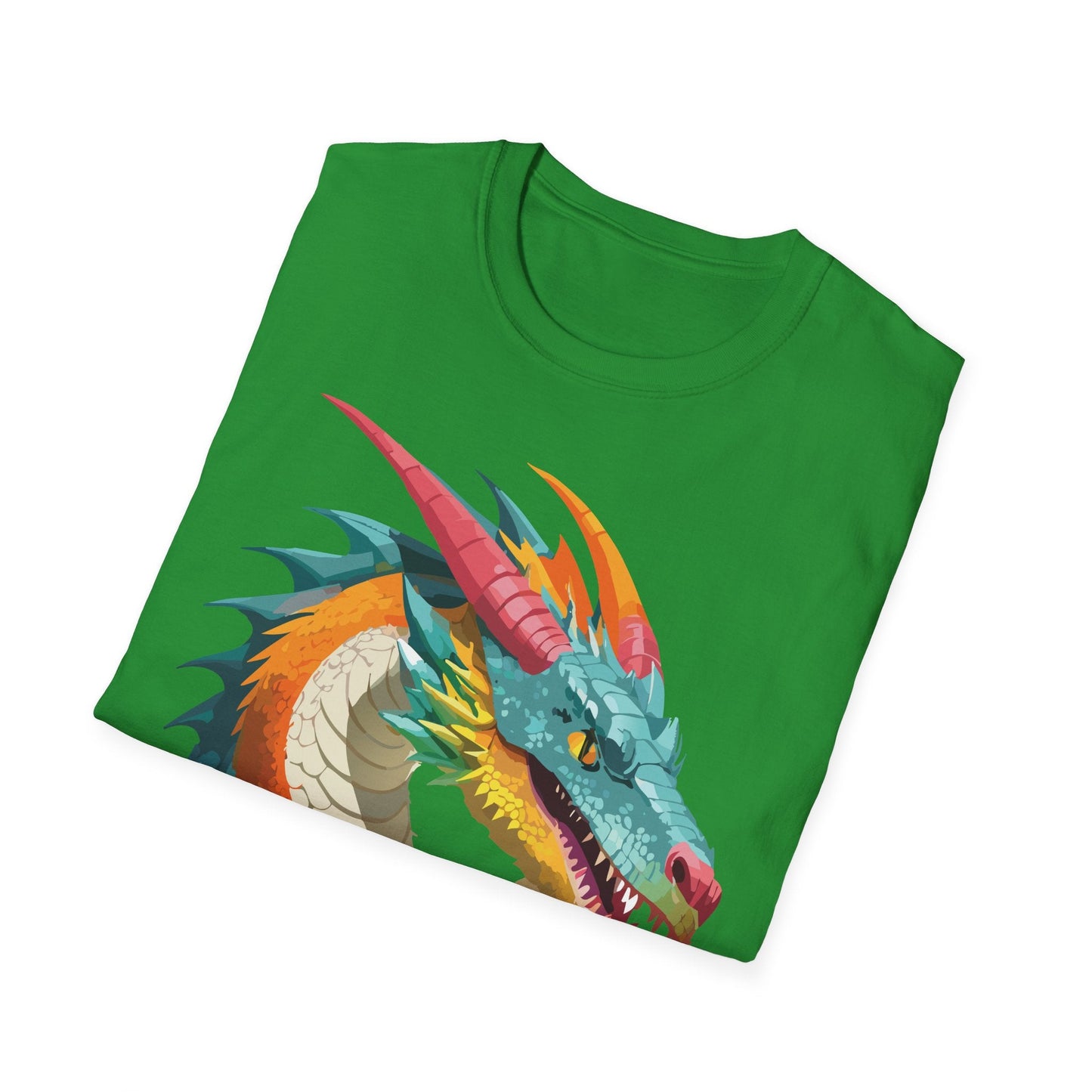 Dragon Graphic Unisex Cotton Softstyle Art Design Tee With Animals 1