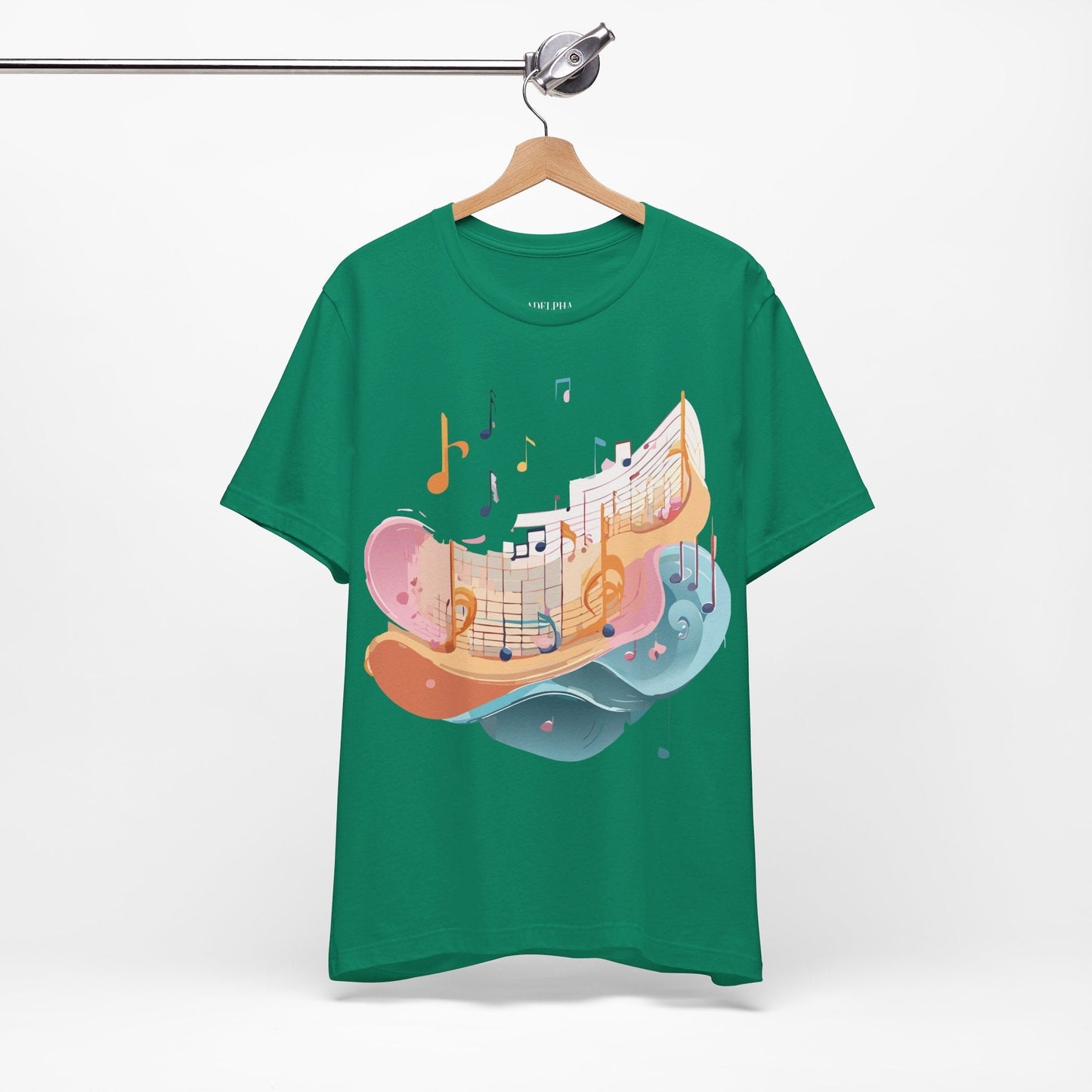 Music Graphic Unisex 100 Cotton Vintage Art with Musical Elements Tee 27