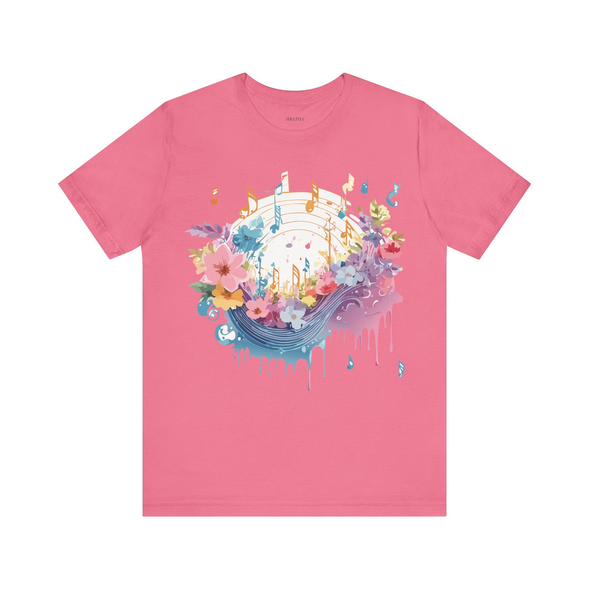 Music Graphic Unisex Cotton Bella+Canvas Tee with Art Design m170