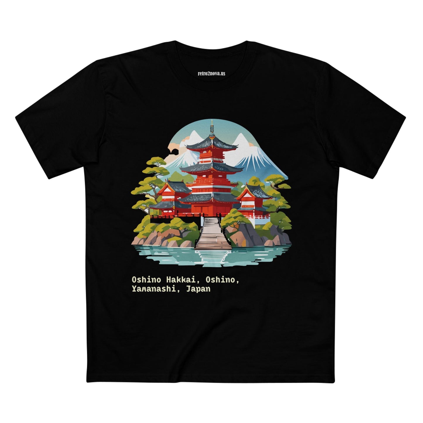 Retro2Nova Unisex Japan Shirt Travel Shirt TT30 Premium Cotton Tee With Original Art Design