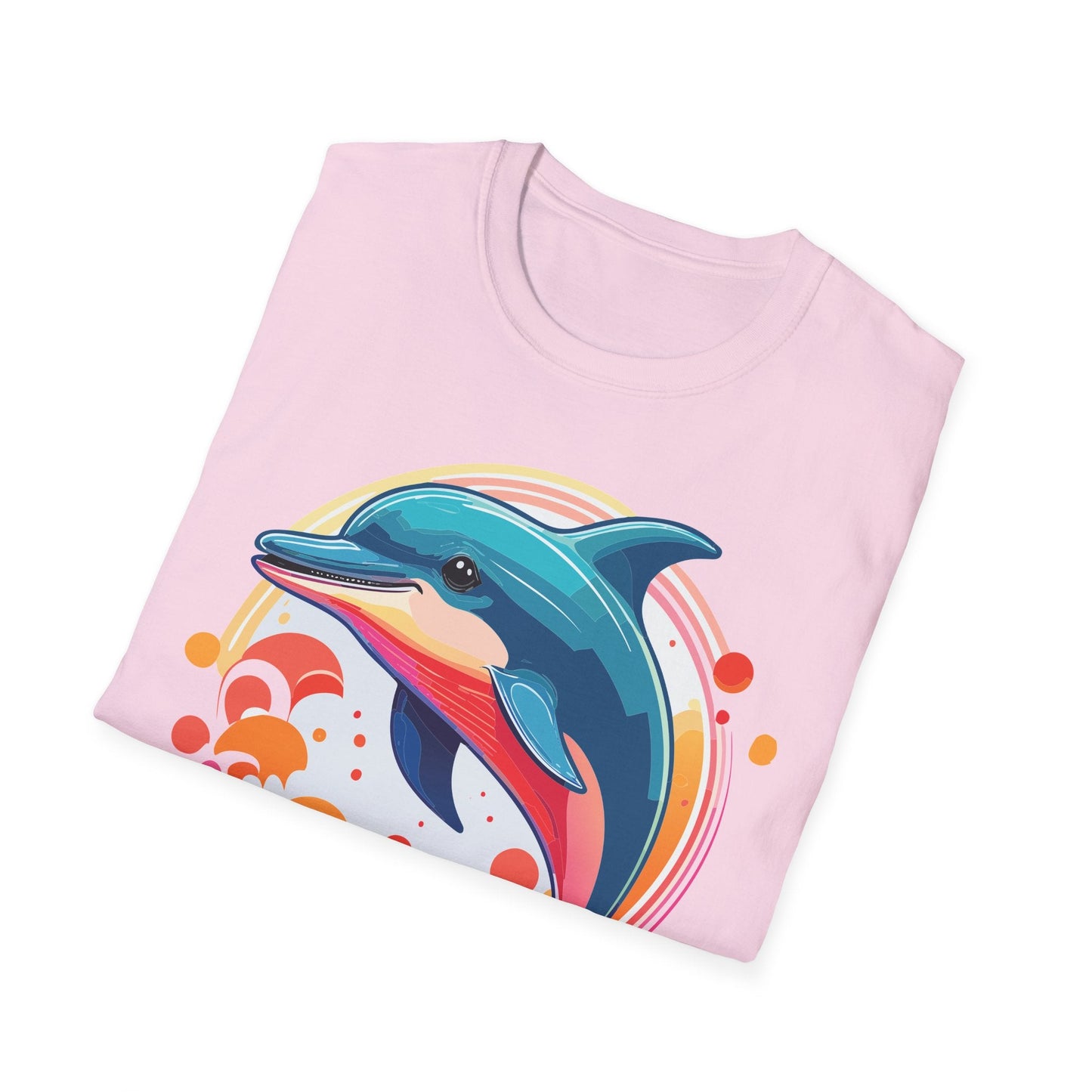 Dolphin Shirt Unisex Softstyle Tee Short Sleeve 100 Percent Ring Spun Cotton Gildan 64000