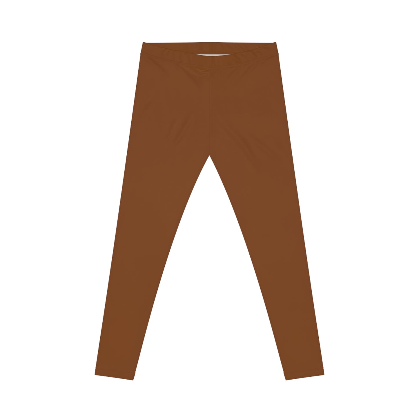 Raw Amber Rust Color Women's Poly-Span Casual Leggings XS-2XL