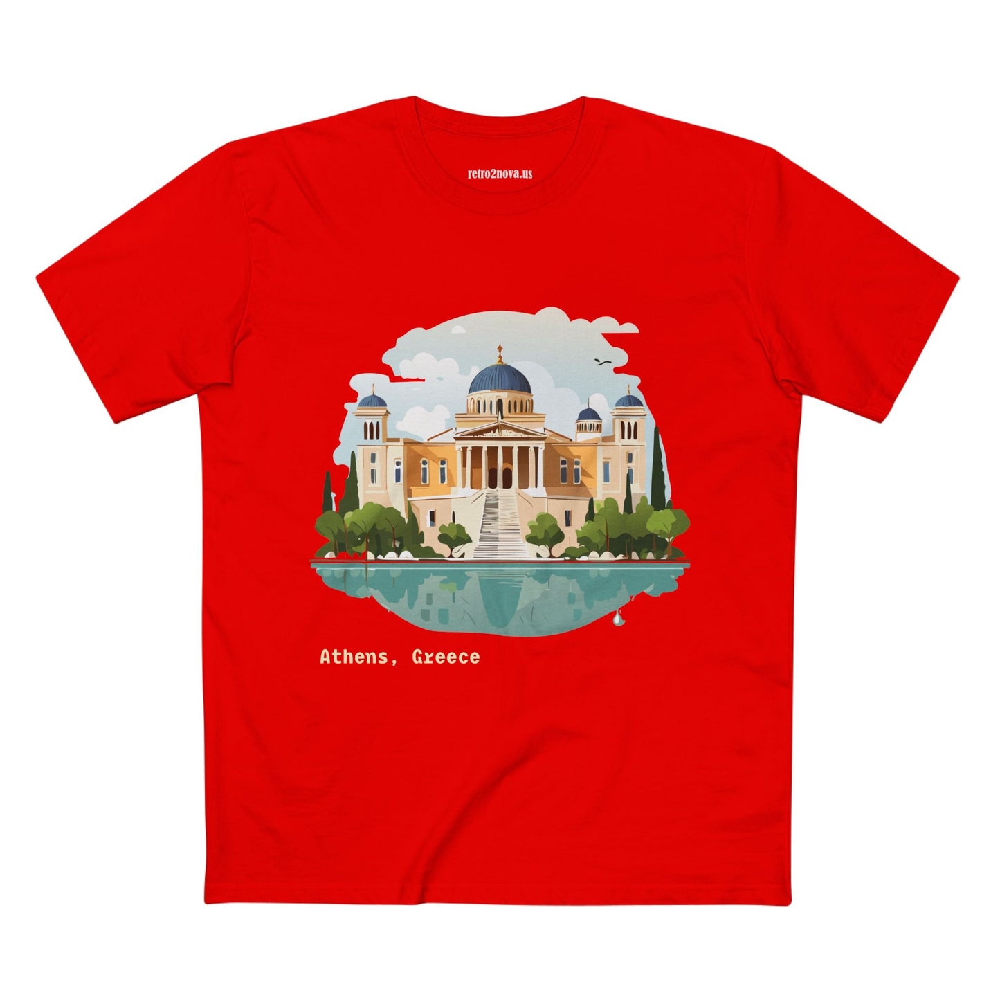 Greece Travel Shirt Unisex Tourist Tee Premium Cotton With Original Art Design Retro2Nova