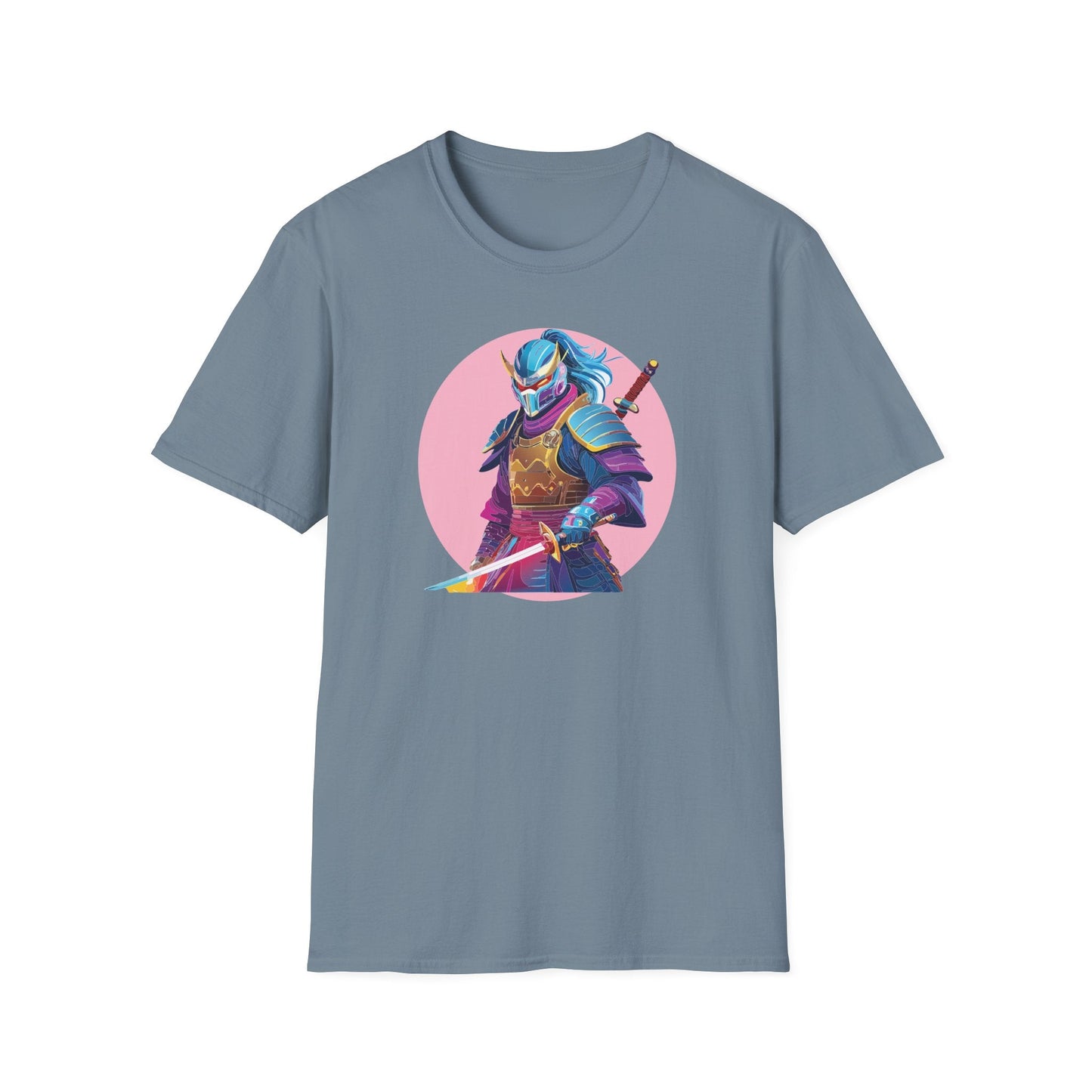 Samurai Themed Unisex Softstyle Tee Shirt Gildan 64000 100 Percent Ring Spun Cotton