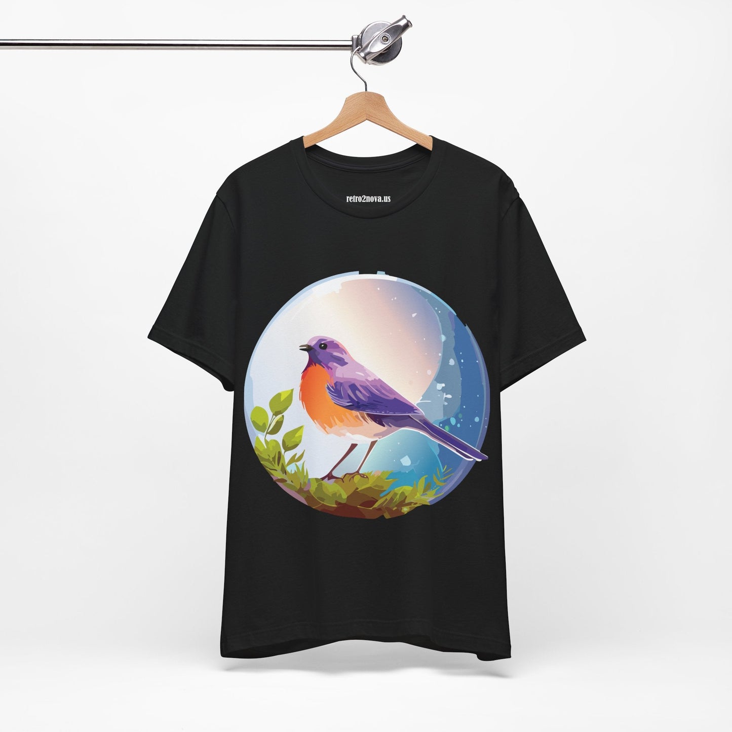 Unisex Animals And Bird Shirt Graphic Cotton T Shirt With Original Retro2Nova Art Premium Short Sleeve Tee