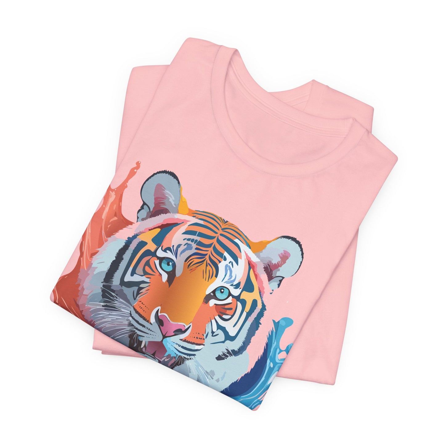 Unisex Tiger Tee, Animal Shirt, Tee Shirt with Tiger, Art T-Shirt, Animal Tees, Big Cat Shirt, Art Design T-Shirt 5