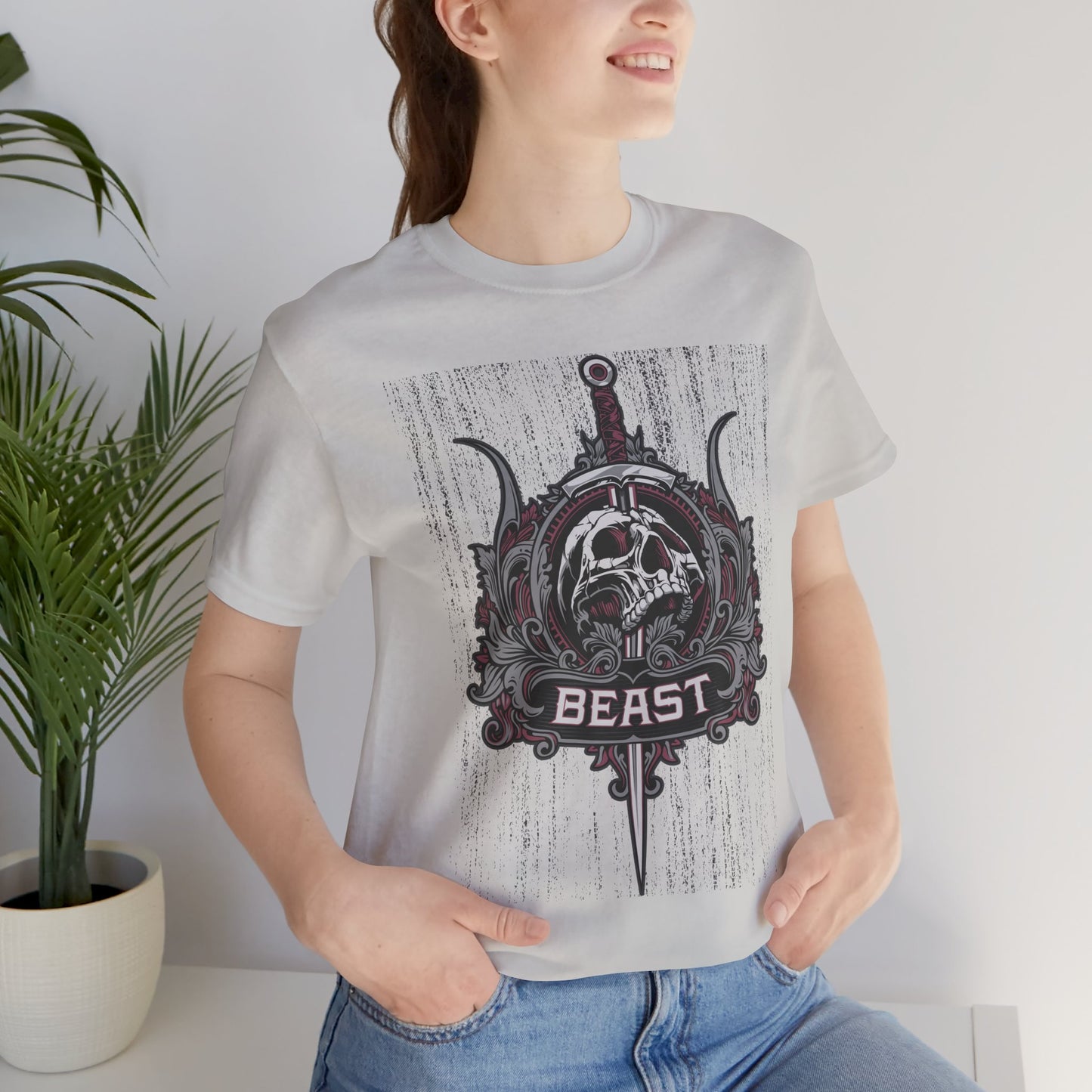 Beast Graphic Tee, Graphic T-Shirt, Artistic Vintage T-Shirt, Vintage Shirt, Skull Tee, Art Design Skull Tees