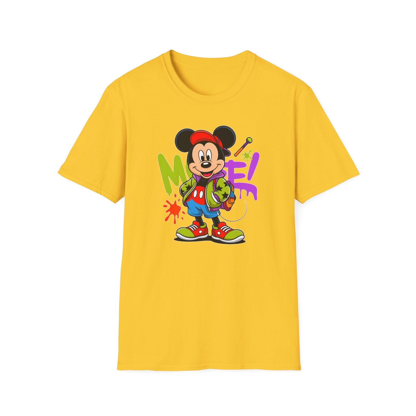 Unisex Cartoon T Shirt with Animation Design Funny Animals Tee Gildan Softstyle 64000