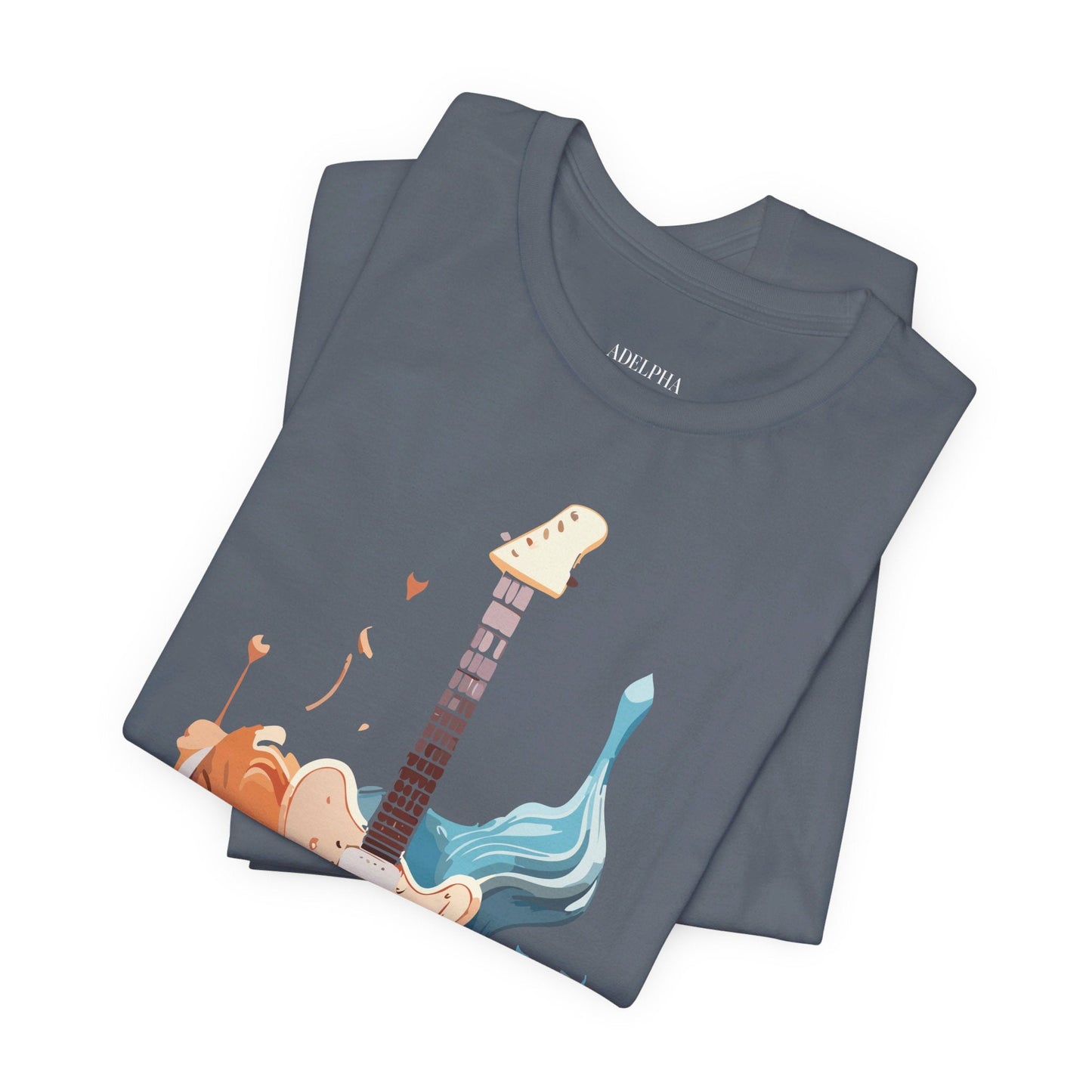 Adelpha Vintage Inspired Graphic Music T Shirt Unisex Short Sleeve Tee For Everyday Wear